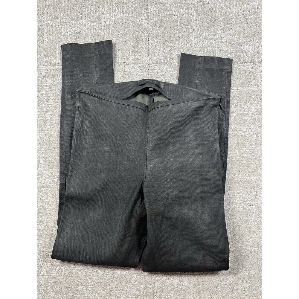 Genetic Black Suede Pull On Side Zip Skinny Legging Pant Size 28